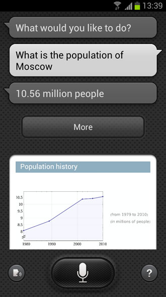 What is the popultion of Moscow? - S Voice