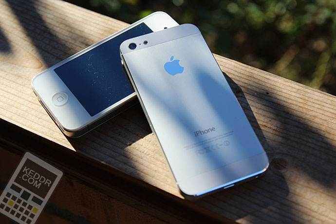 iPhone 4s и iPhone 5 - вид спереди и сзади