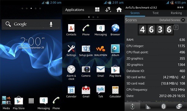 Iced Bean 1.0 для Sony Ericsson Xperia Ray