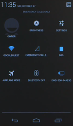 Быстрое меню с настройками в Android 4.2