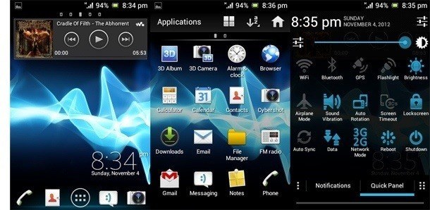 Xperia Clean 'n' Tweaked v1.1 для Sony Ericsson Xperia Mini, Mini Pro и Active