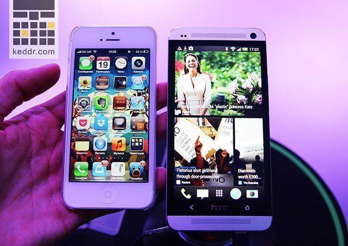 iPhone5 и HTC One