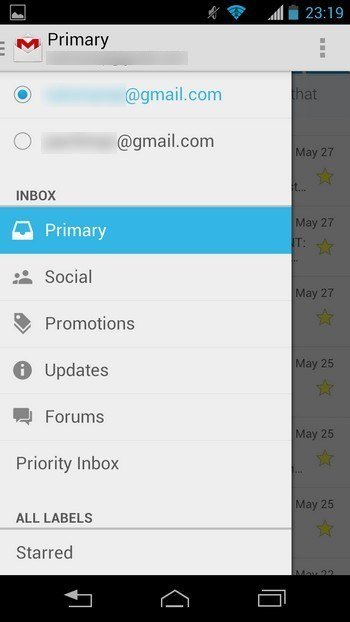 Gmail под Android - Primary