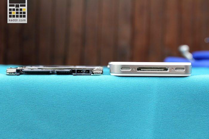 Сравнение толщины Seagate Laptop Ultrathin HHD и iPhone 5