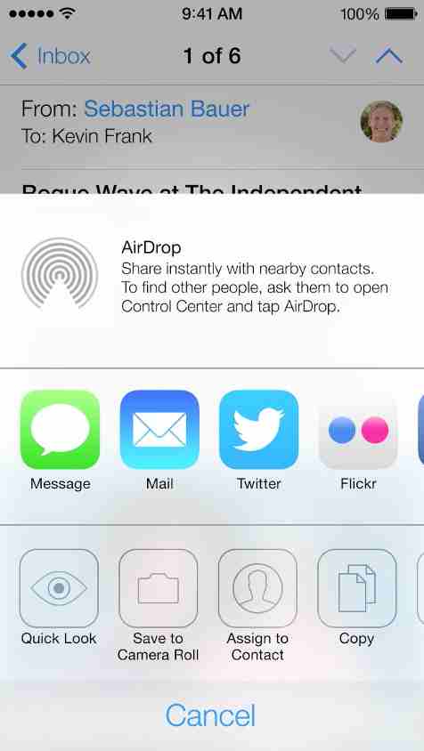 iOS 7 - AirDrop
