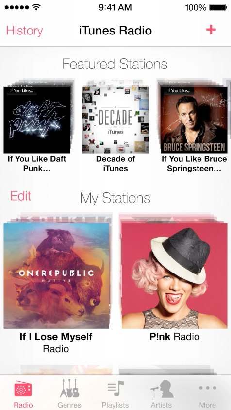 iOS 7 - iTunes Radio