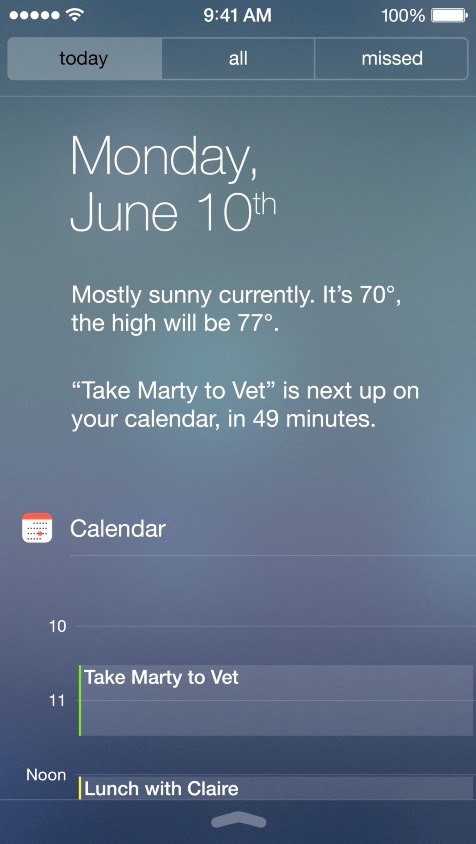 iOS 7 - календарь