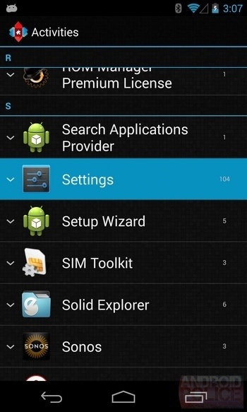 Android 4.3 - Settings