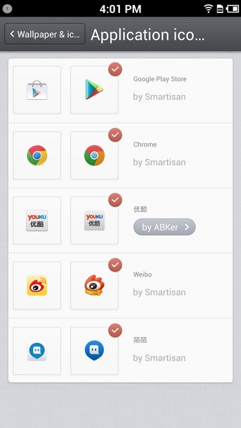 Иконки в Smartisan OS