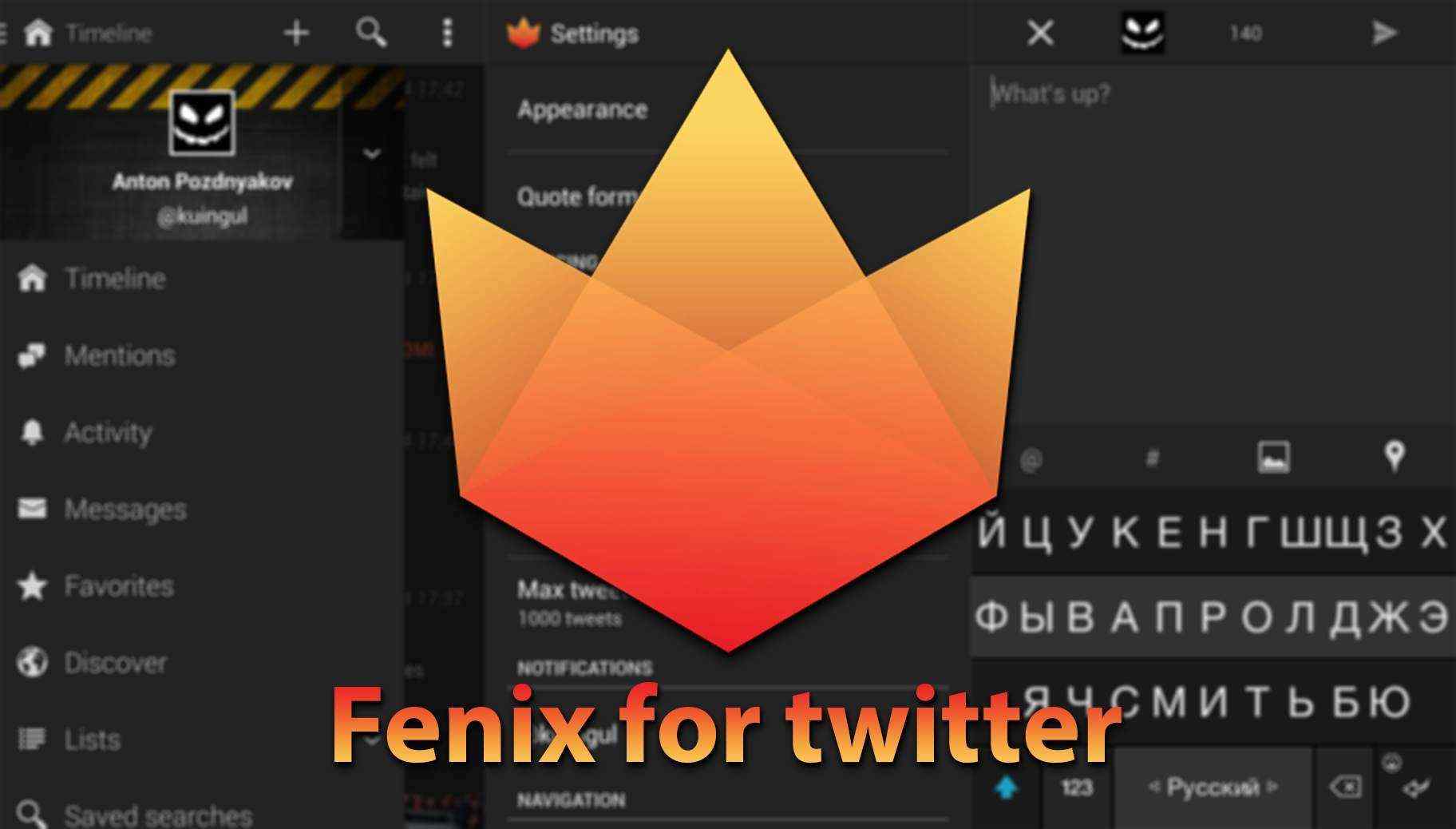 Обзор Fenix for Twitter