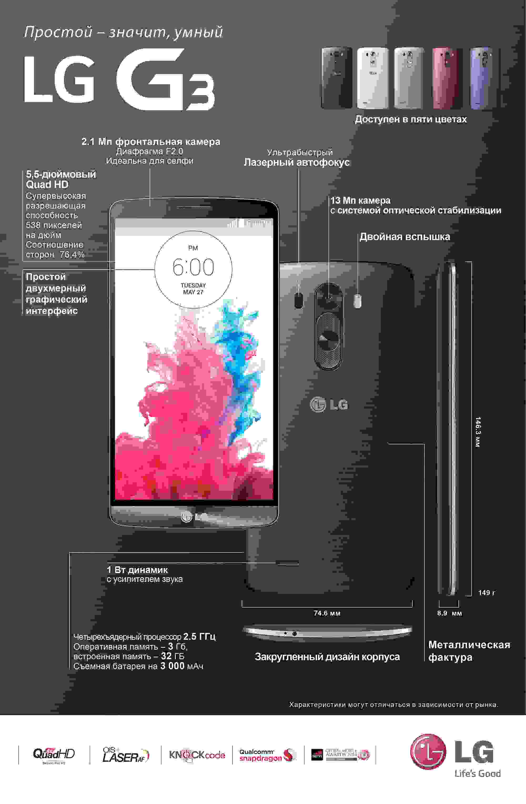 LG G3 - технические характеристики