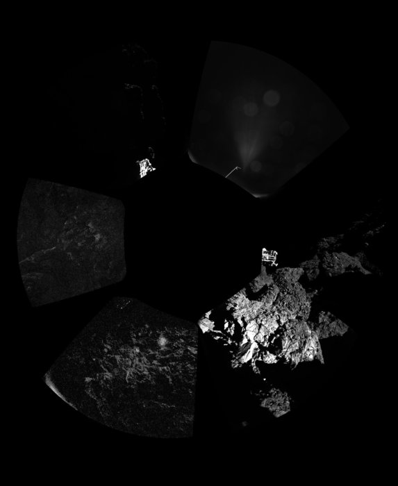 Первая в истории панорама с поверхности кометы