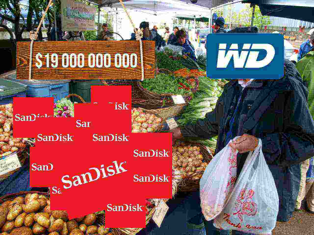 Сделка на 19 млрд долларов: Western Digital покупает SanDisk