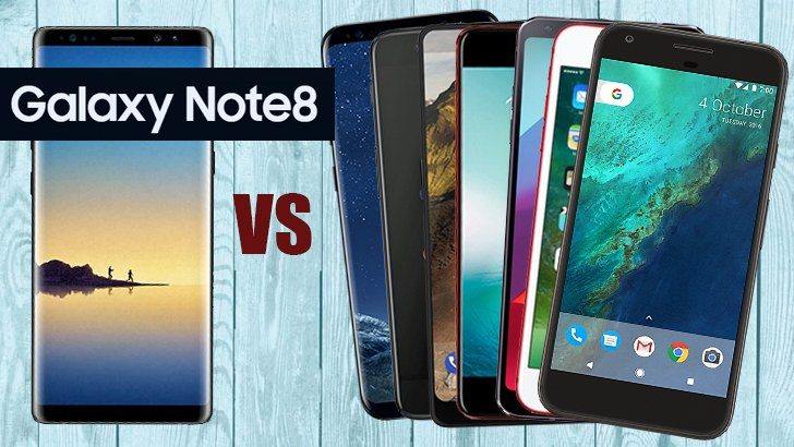 Сравниваем Samsung Galaxy Note8 с конкурентами