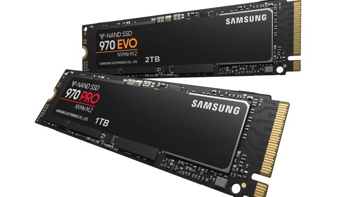 Samsung представила топовые SSD 970 Pro и 970 Evo