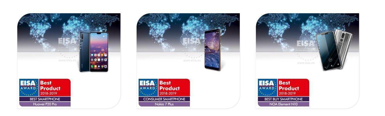 Huawei P20 Pro и Honor 10 — лучшие смартфоны года по версии EISA