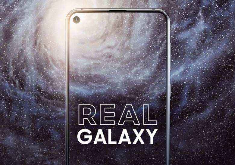 Смартфон Samsung Galaxy A8s с дырявым экраном позирует на первых живых фото