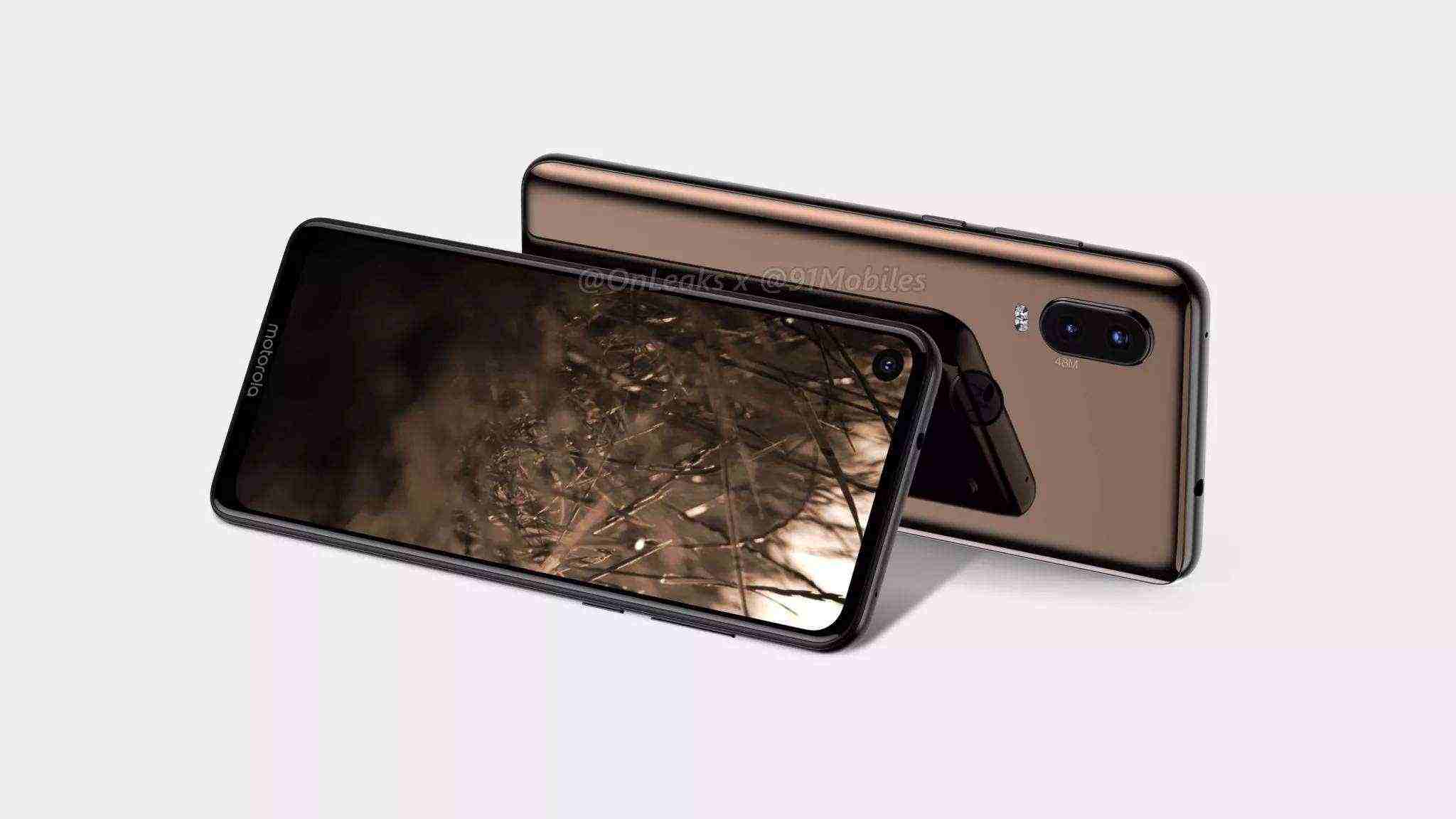 В сети появились рендеры первого смартфона Motorola с круглым отверстием в дисплее под фронтальную камеру