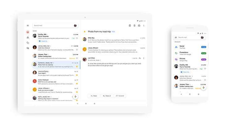 Gmail для Android и iOS получил новый “кристально белый” дизайн