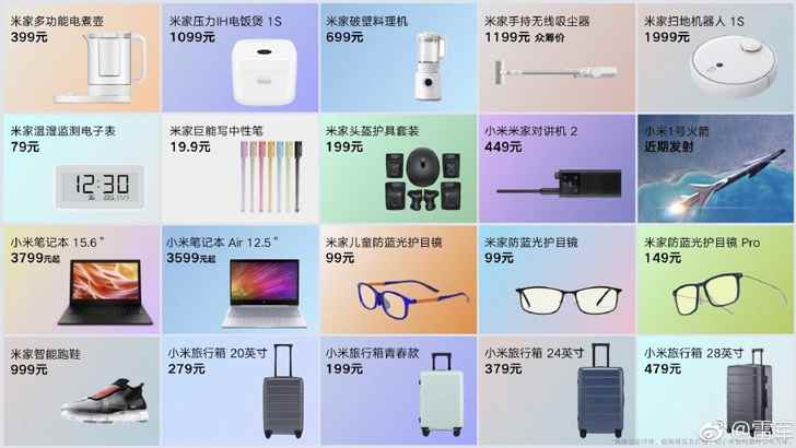 Xiaomi презентовала 20 новых продуктов