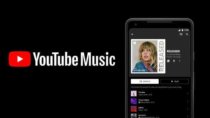 YouTube Music будет предлагать плейлист Released с новой музыкой