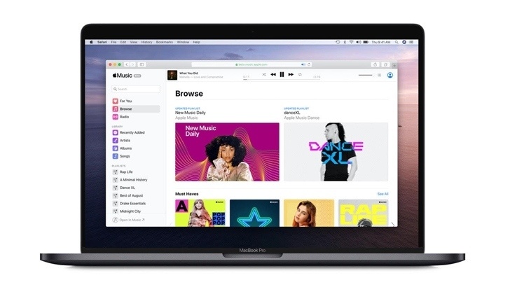 Apple Music теперь доступен и в веб-версии