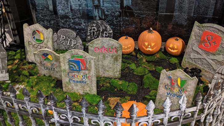 Google сделала кладбище закрытых сервисов в честь Хэллоуина