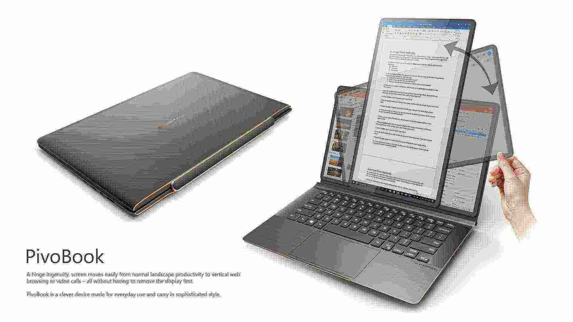 PivoBook – ноутбук с поворотным дисплеем