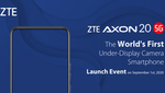 1 сентября состоится презентация ZTE Axon 20 5G, смартфона с подэкранной фронтальной камерой