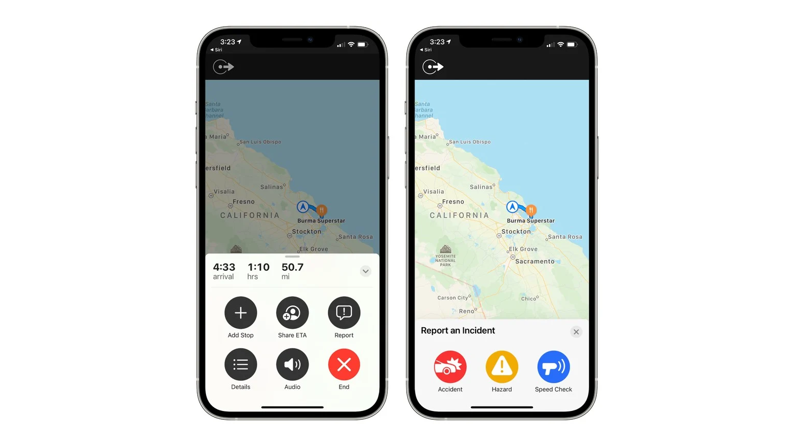 Приложение Apple Maps в iOS 14.5 позволяет сообщать о ДТП, скоростных ловушках и препятствиях на дороге