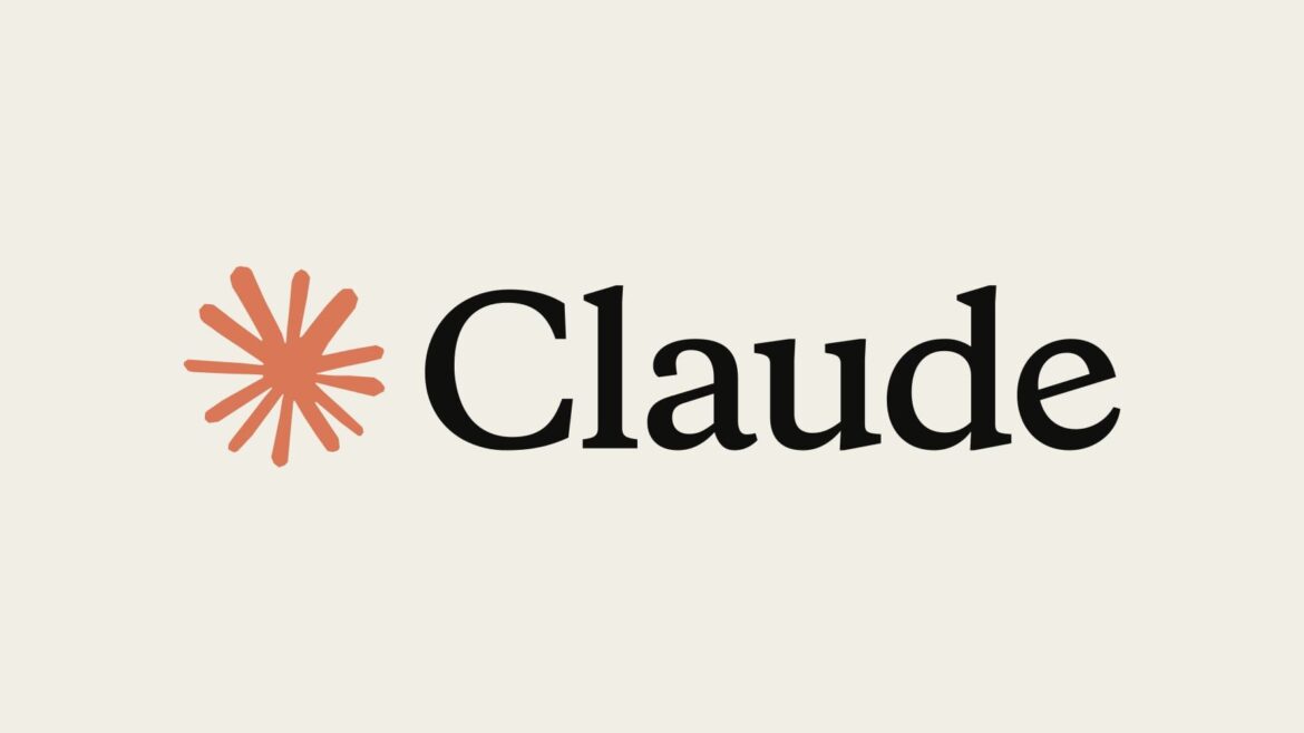 Логотип Anthropic Claude з оранжевою зіркою та чорним написом названия компанії