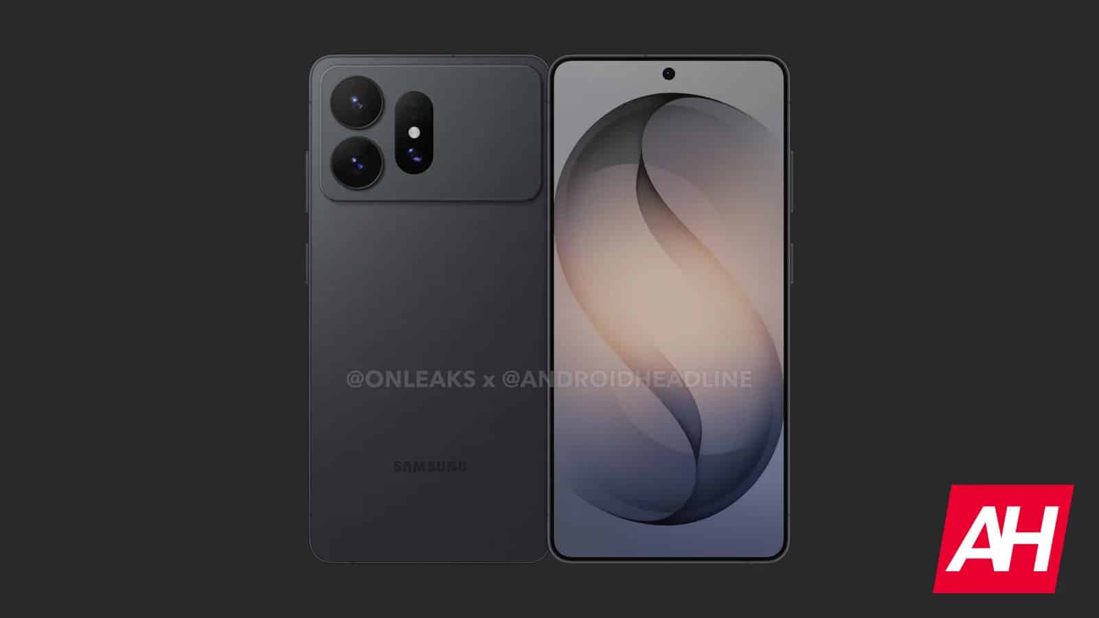Samsung Galaxy S27 Ultra чорного кольору зі зменшеним модулем камер поруч з дисплеєм смартфона