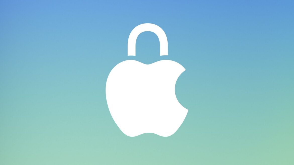Логотип Apple у вигляді яблука з замком, що символізує функцію безпеки AutoLock для захисту iPhone від крадіжки