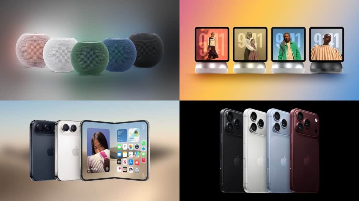 HomePod mini в п'яти кольорах, iPhone складаний та чотири смартфони в різних відтінках