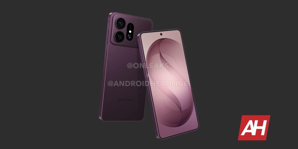 Samsung Galaxy S27 Ultra у фіолетовому та світло-рожевому кольорах з квадратним модулем камер на задній панелі