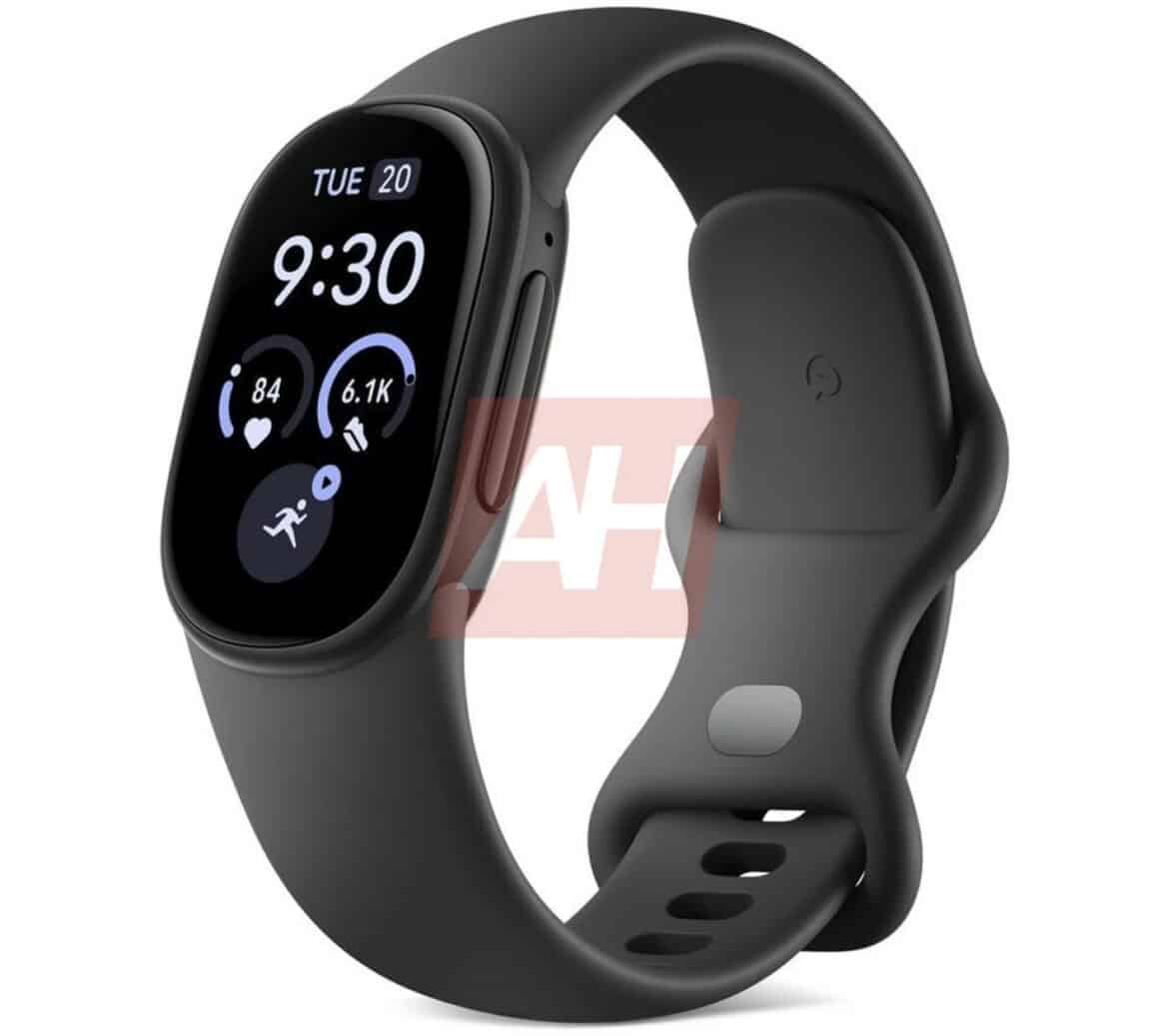 Fitbit Edge чорного кольору з ремінцем, на дисплеї показана година 9:30 та дані активності