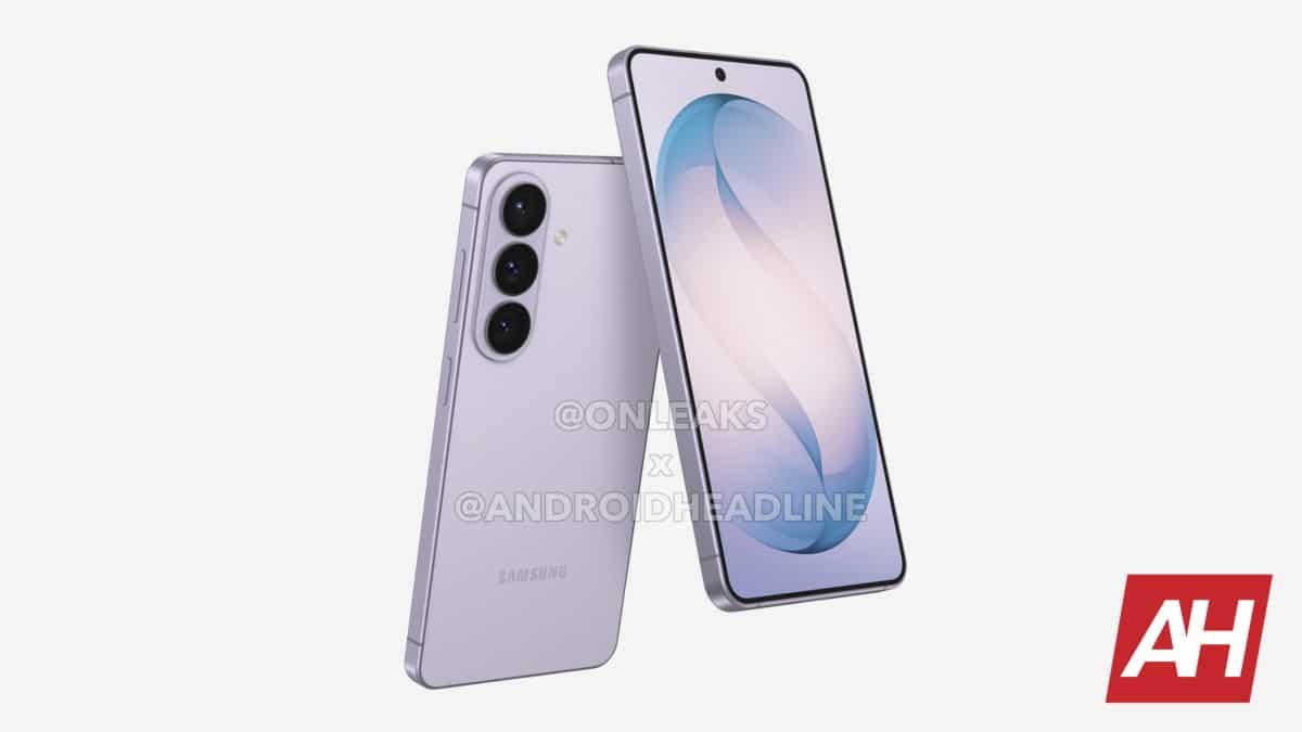 Samsung Galaxy S27 Ultra у фіолетовому кольорі, вид збоку зі svilopistаним екраном та камерним модулем