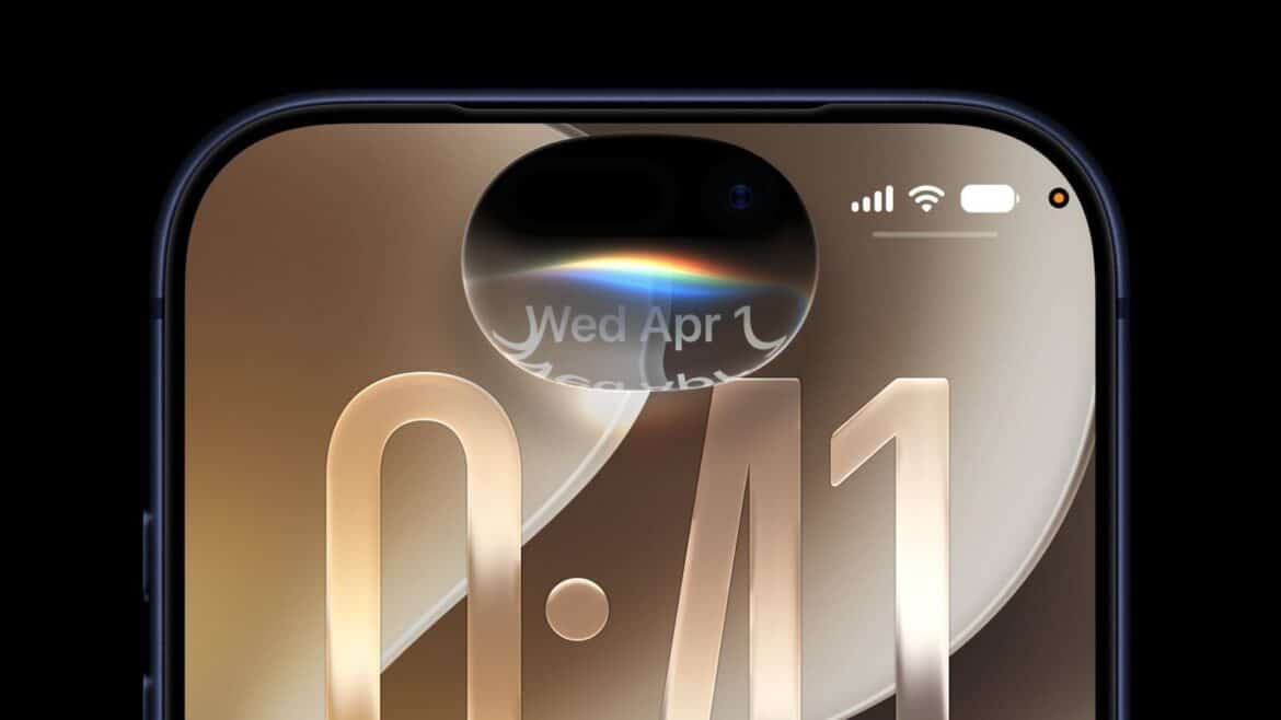 IPhone з дисплеєм, на якому видна дата Wed Apr 1 та великі золотисті цифри, символізуючи затримку оновленого Siri в ЄС