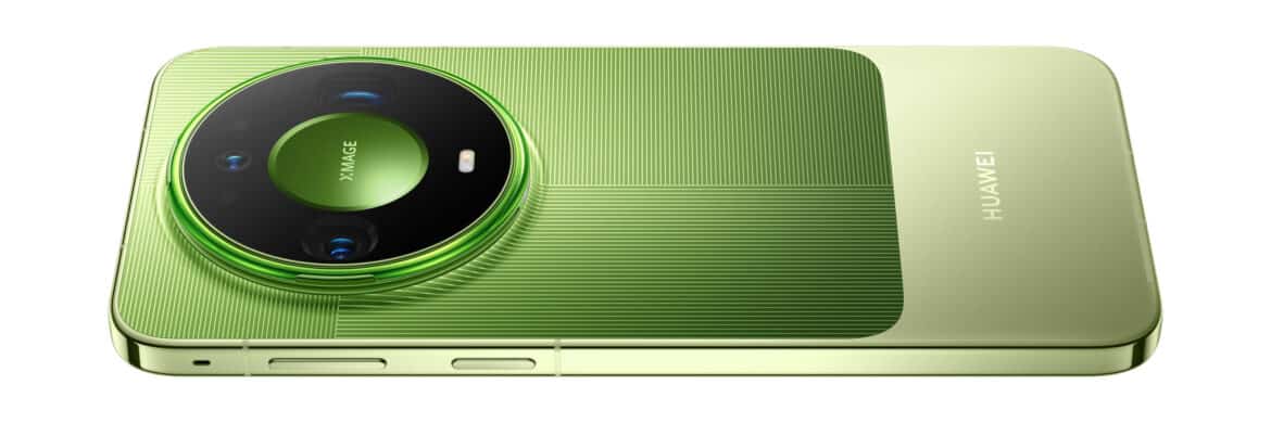 Зелений смартфон Huawei Mate 90 Pro Max із великим круглим модулем камери на задній панелі