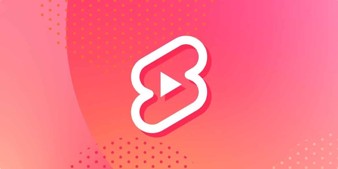 Логотип YouTube Shorts з білою стрілкою відтворення на рожевому градієнтному фоні
