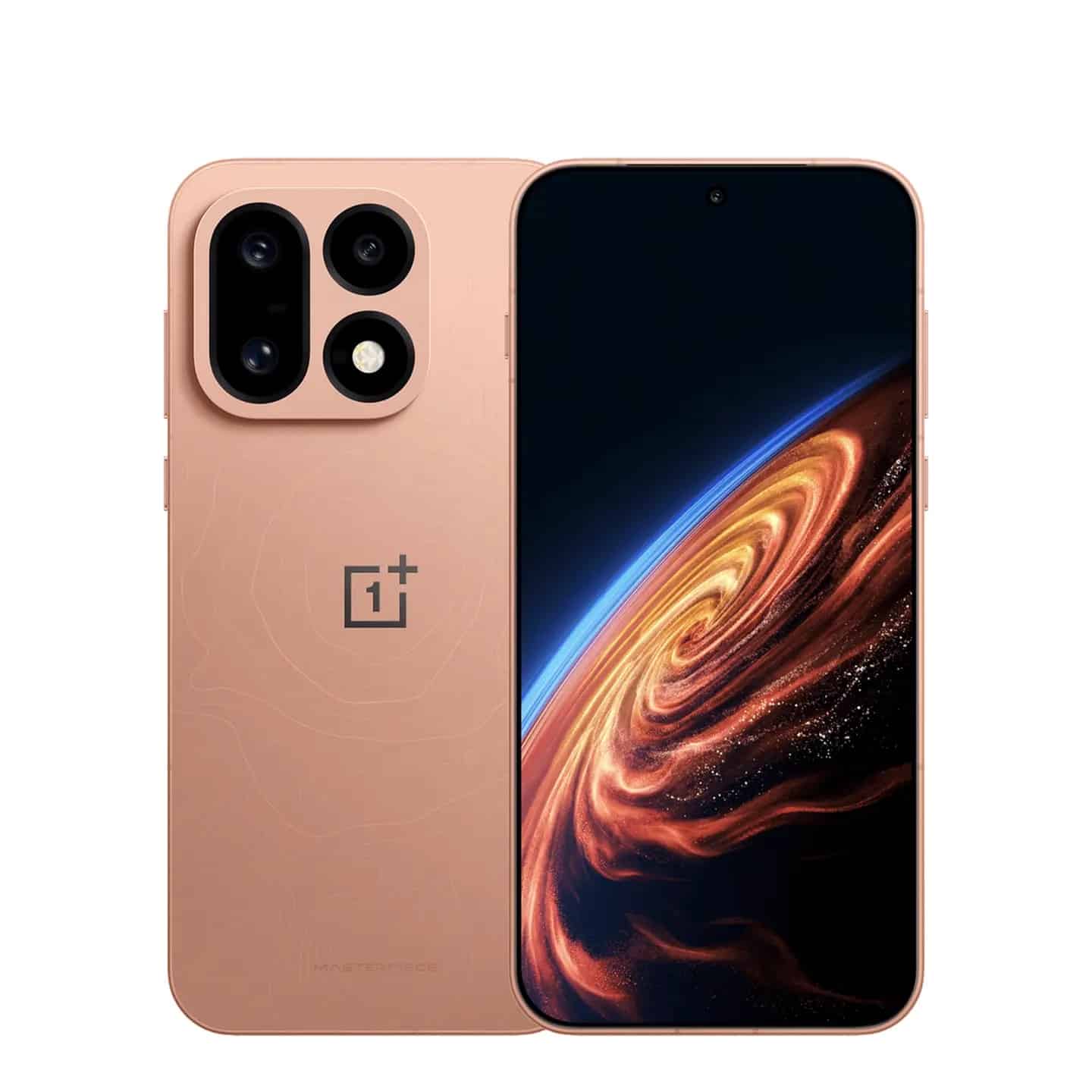 OnePlus 16 у мідному кольорі Martian Masterpiece з характерним дизайном і темним дисплеєм LTPO OLED